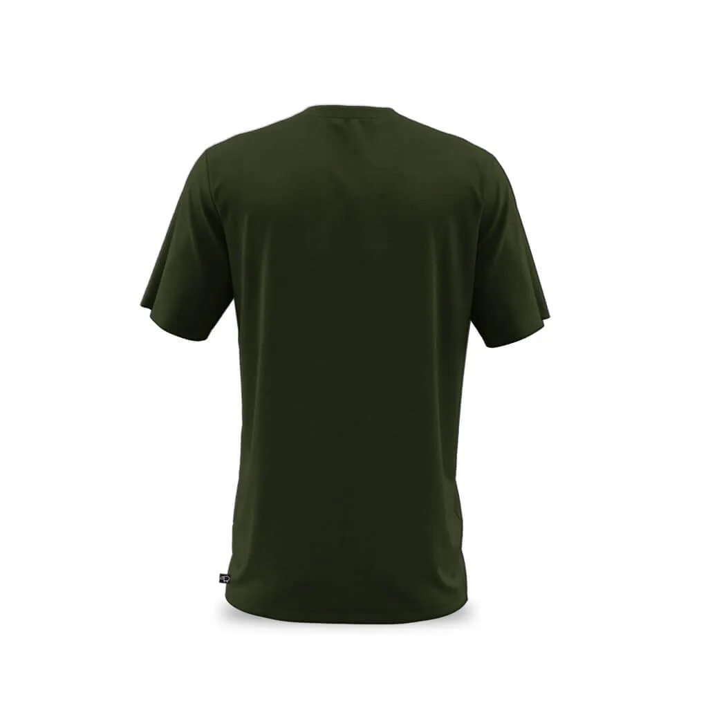 Men's Casual Merino T Shirt (Olive)