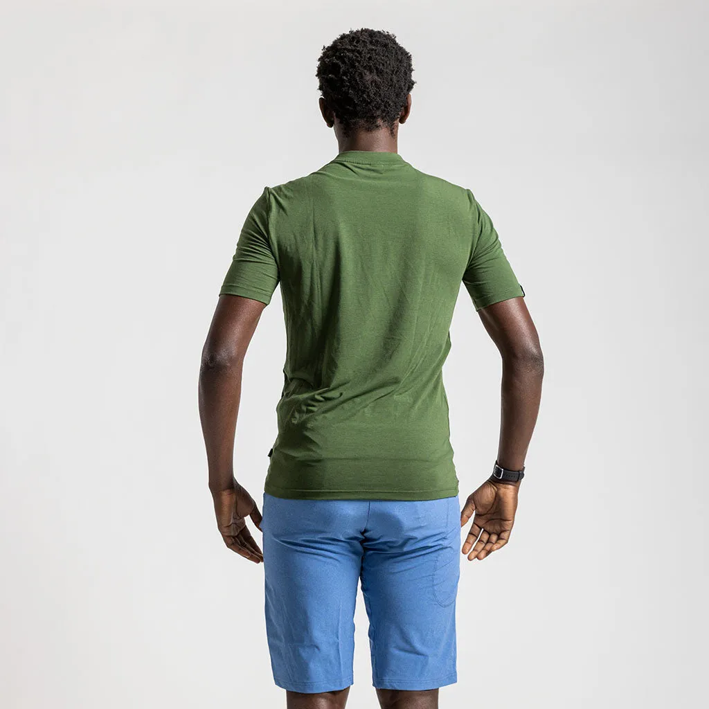 Men's Casual Merino T Shirt (Olive)