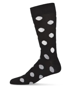 Men's Dot Cashmere Socks in Black