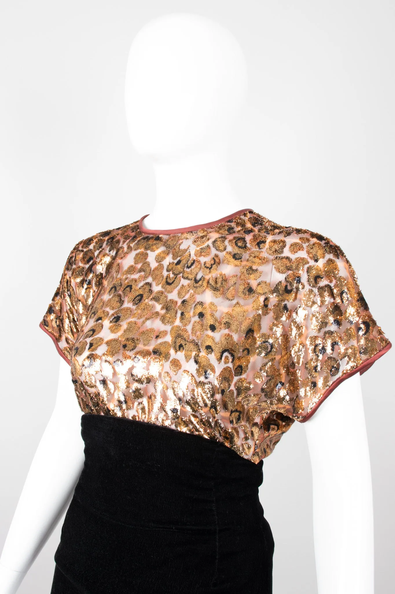 Metallic Velvet Lamé Animal Tee