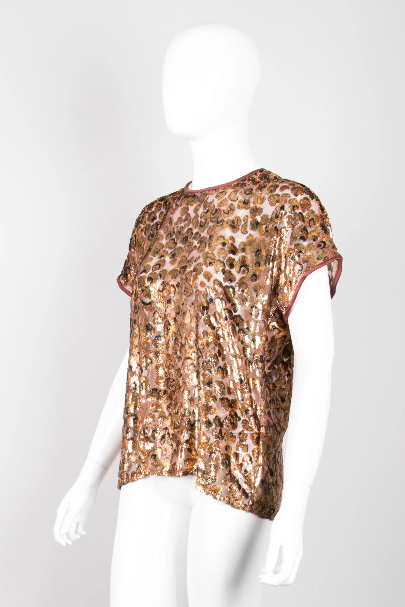 Metallic Velvet Lamé Animal Tee