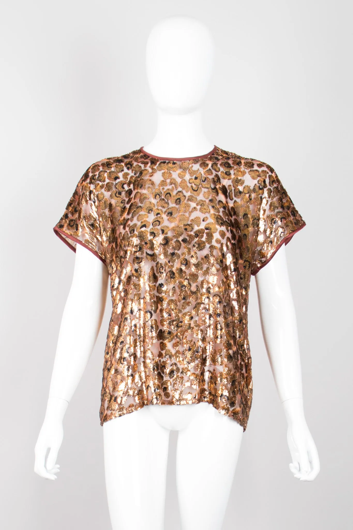 Metallic Velvet Lamé Animal Tee