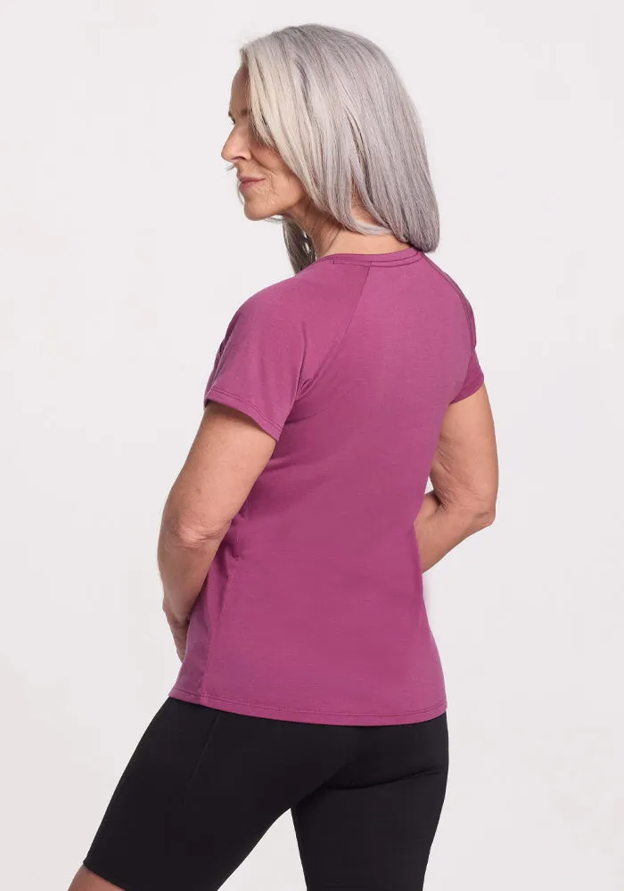 Mia V Neck - Jam Berry