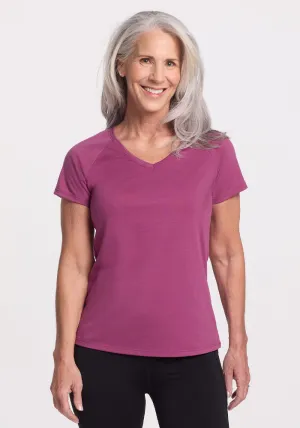 Mia V Neck - Jam Berry