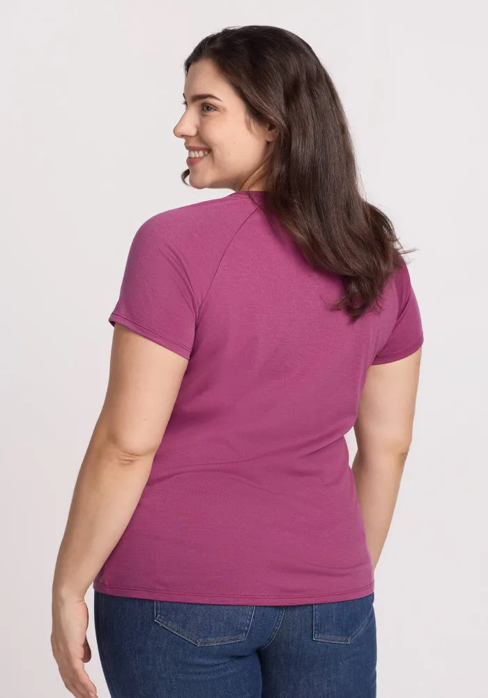 Mia V Neck - Jam Berry