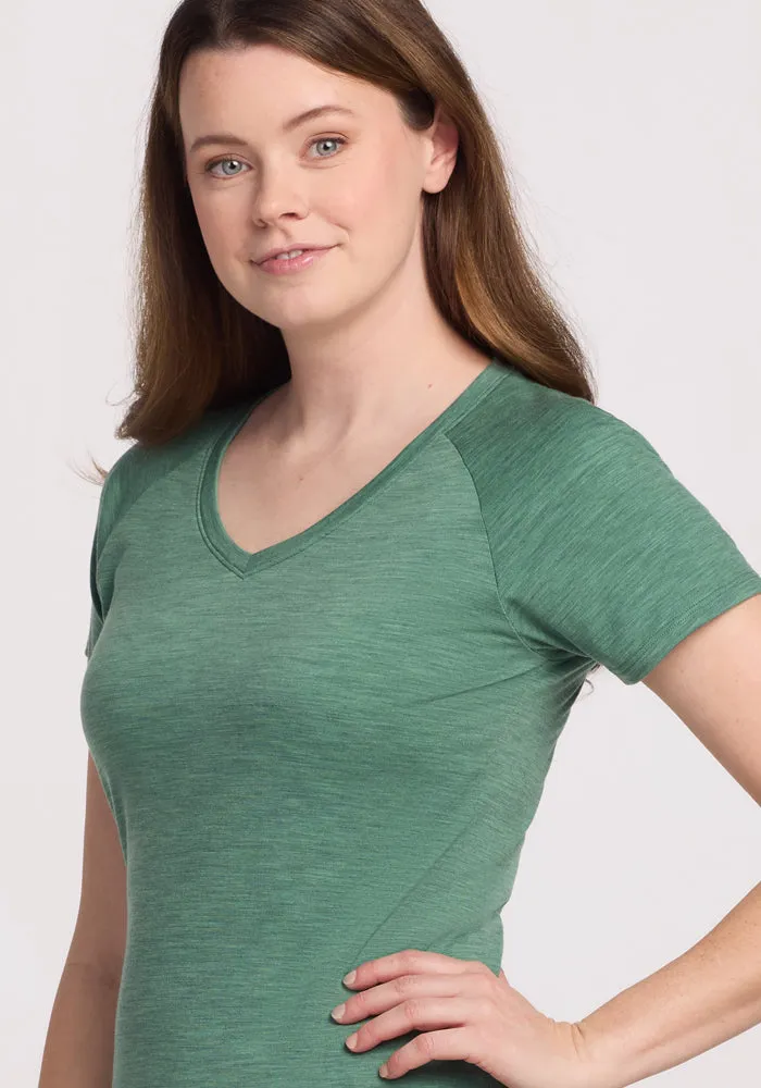 Mia V Neck - Sea Mist