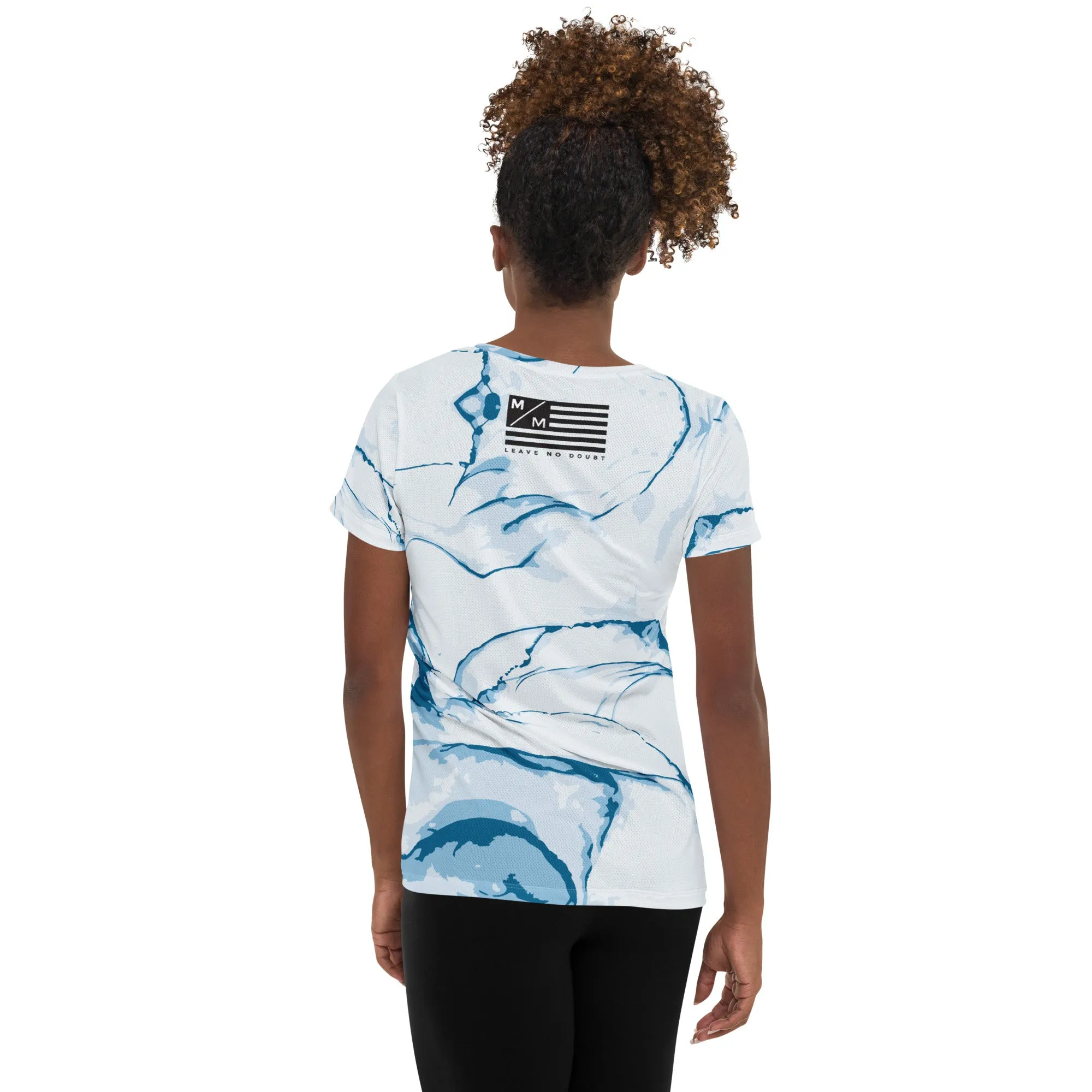 MM Marble- Women's Athletic T-shirt