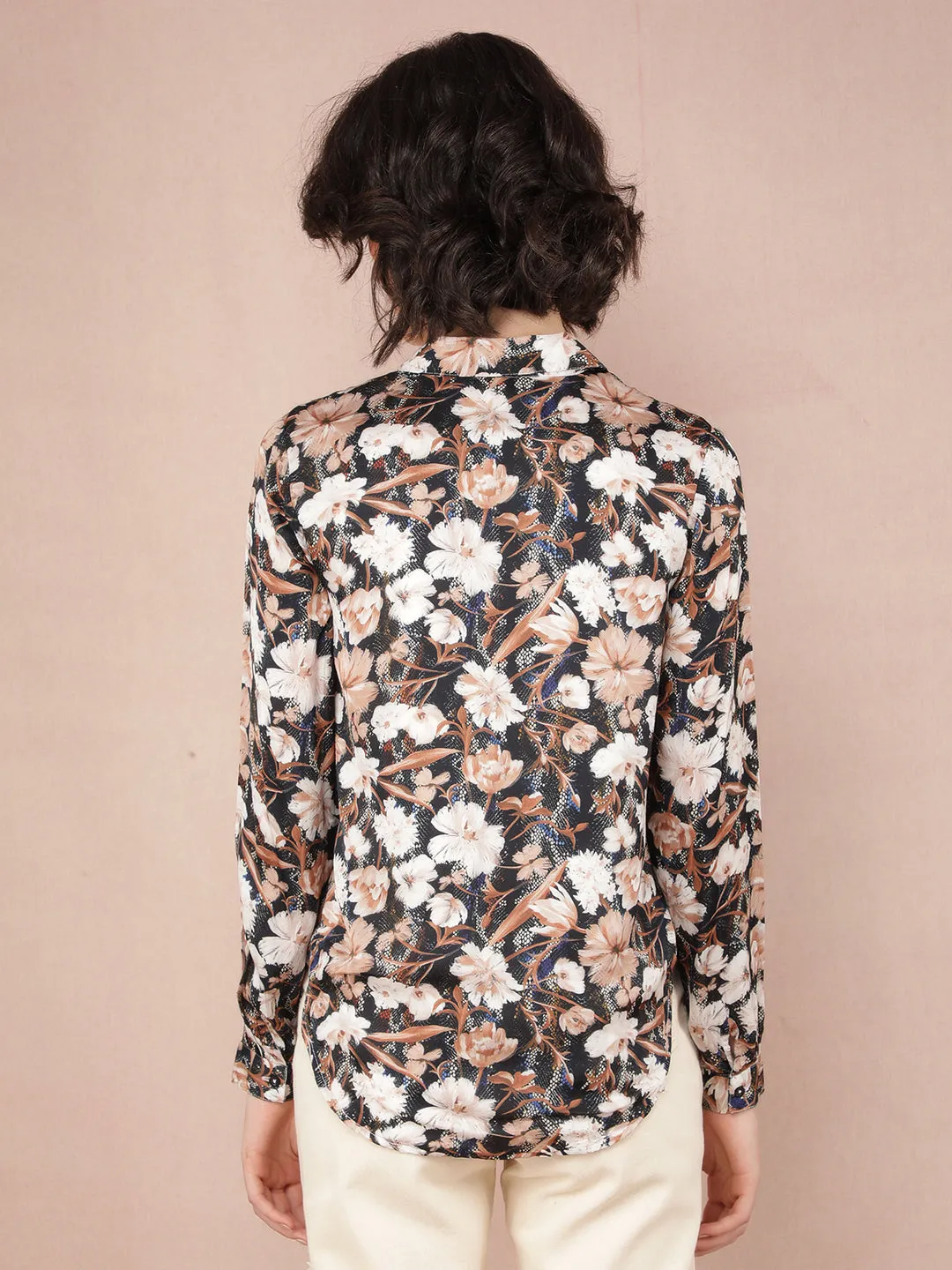 Multi-Color Floral Print Shirt
