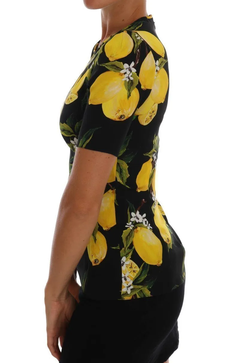 Multicolor Lemon Silk Stretch T-Shirt