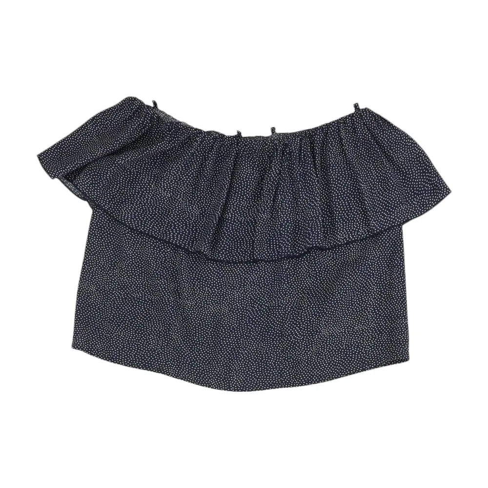 Navy Polka Dot Sleeveless Blouse