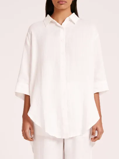 Nude Lucy Lounge Linen Longline Shirt