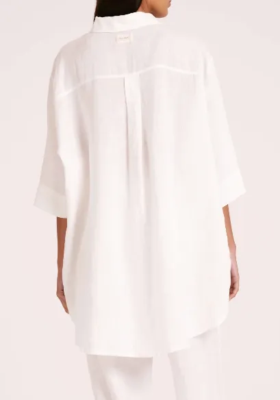 Nude Lucy Lounge Linen Longline Shirt
