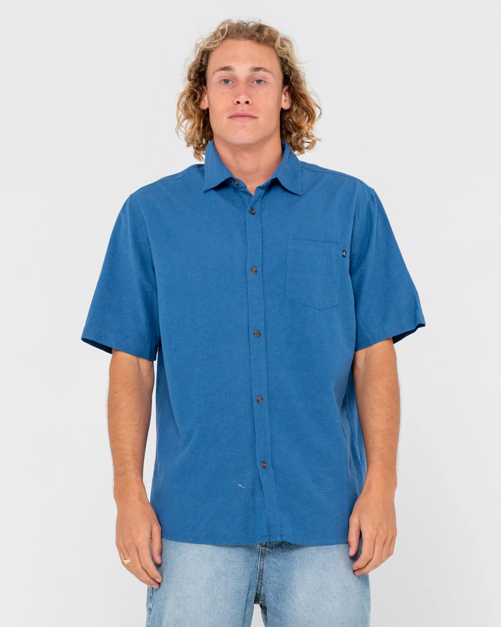 Overtone Short Sleeve Linen Shirt