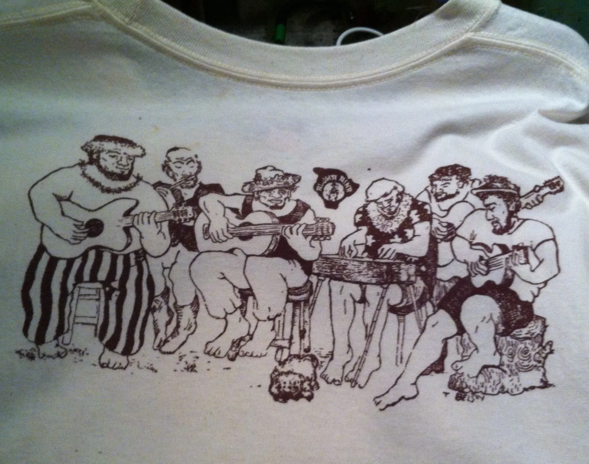 Pele - a hand printed and hand colored shirt