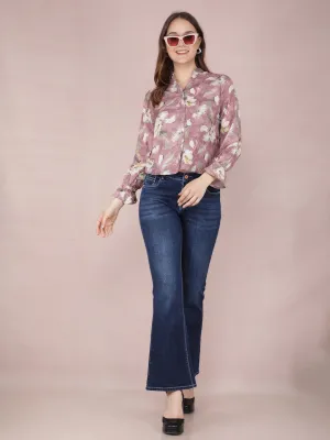 Pink Floral Print Shirt