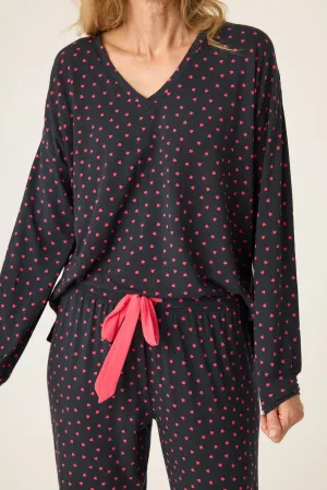 PJ Salvage Sweet Dreams Heart Print Modal PJ Set