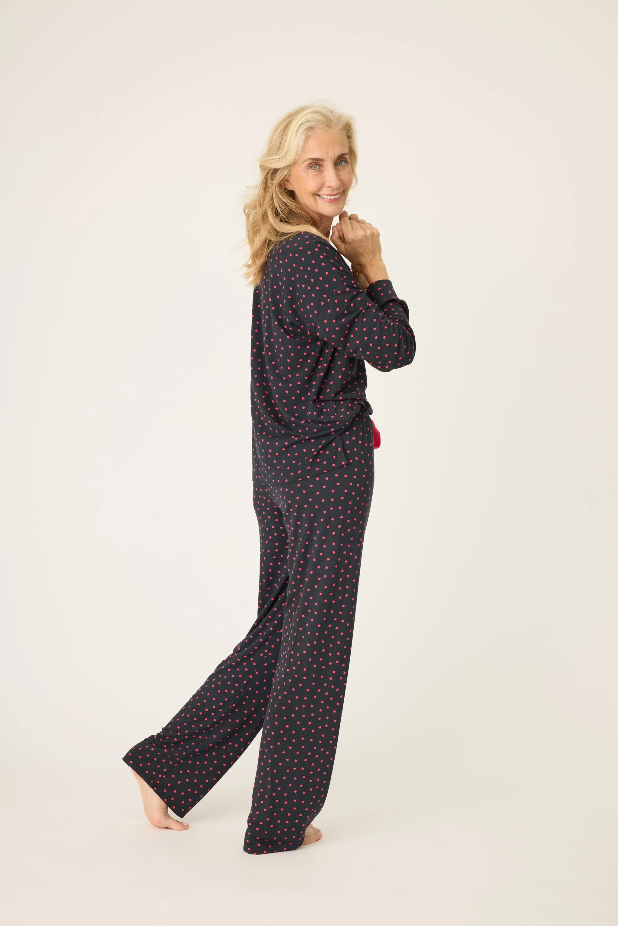 PJ Salvage Sweet Dreams Heart Print Modal PJ Set