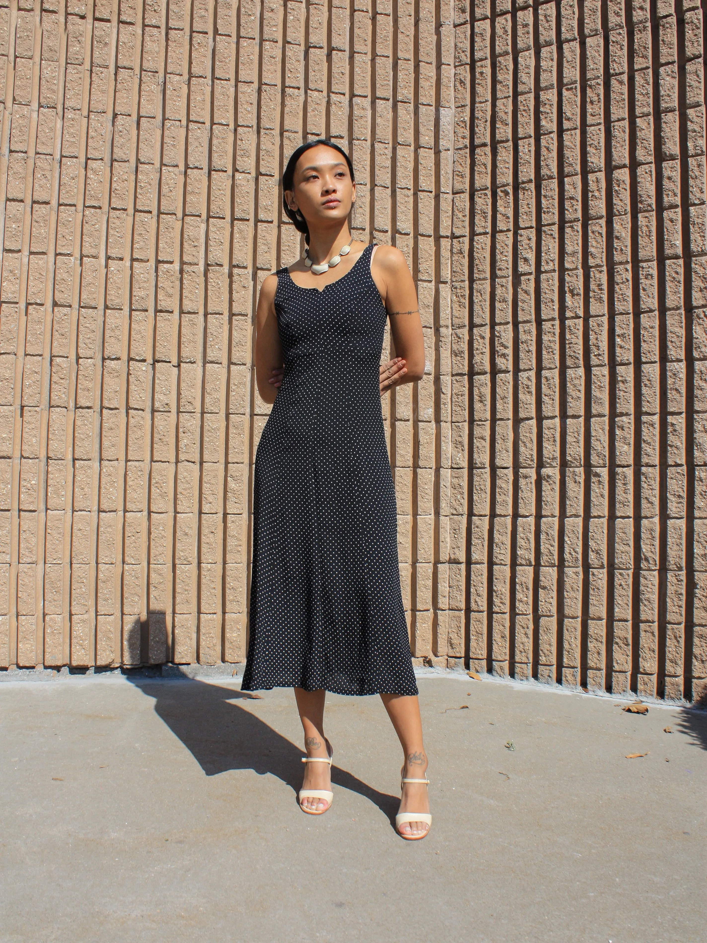 Polka Dot Midi Dress