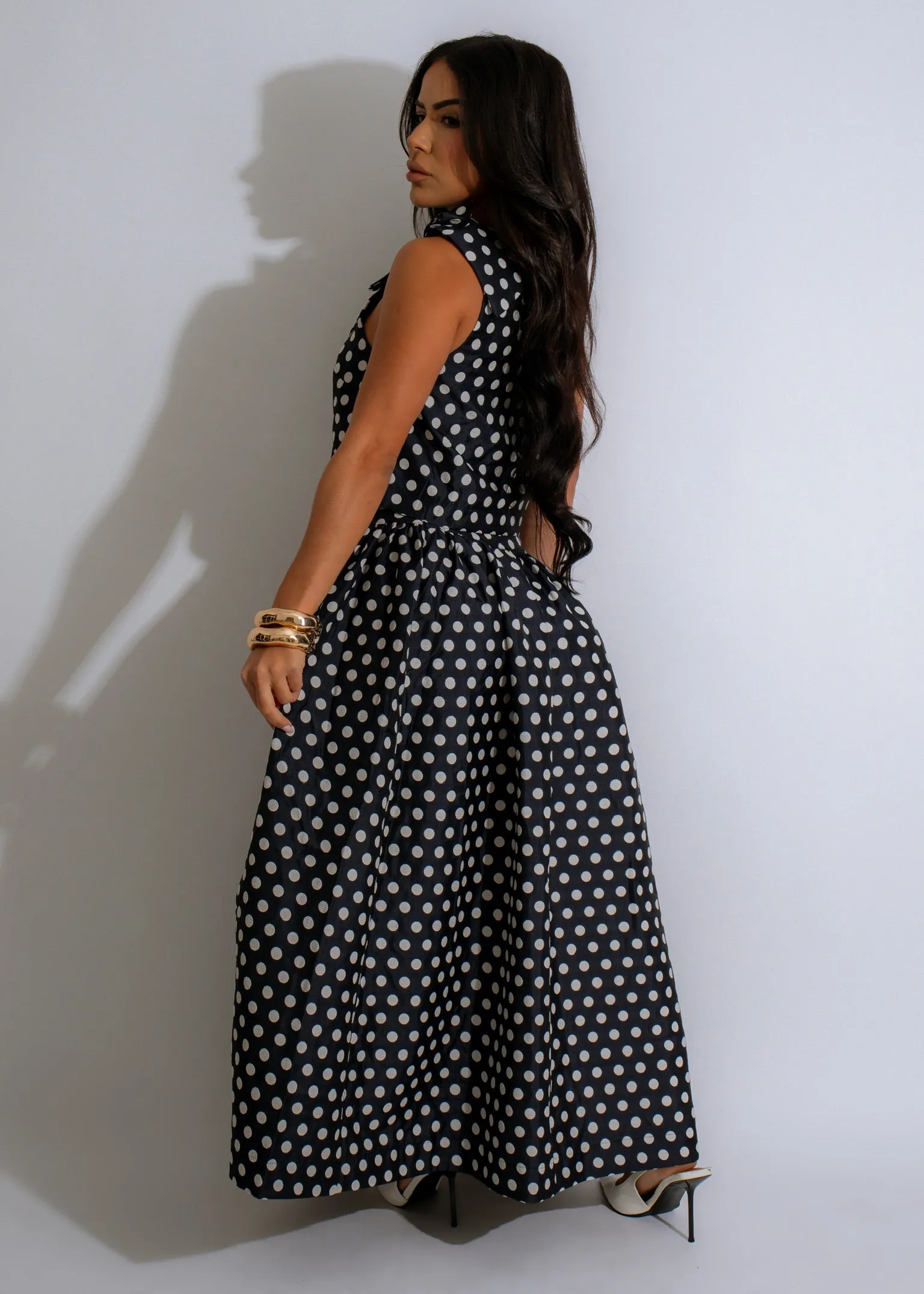 Polka Dot Perfection Skirt Set Blue
