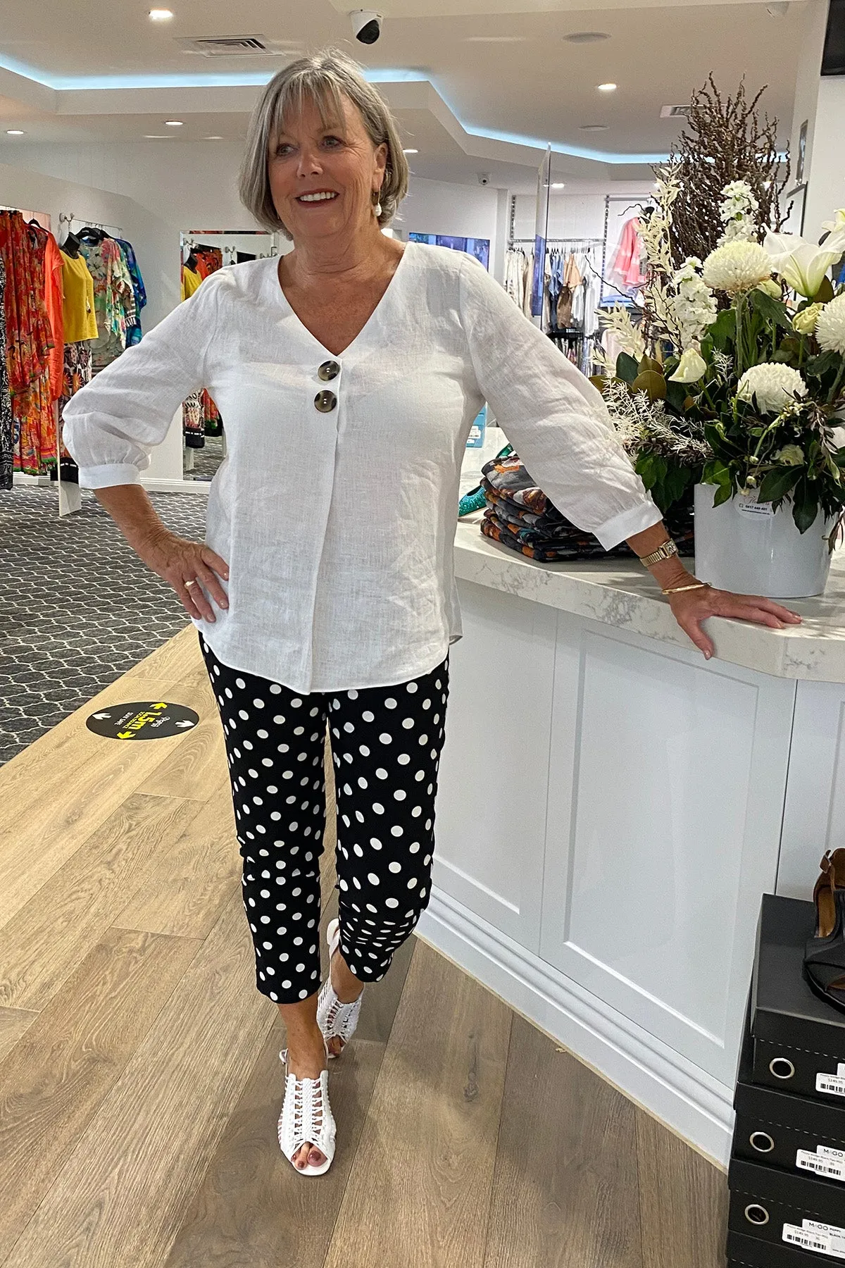 Polka Dot Print Pants - FL8