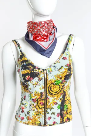 Polka Dot Rhinestone Head Scarf