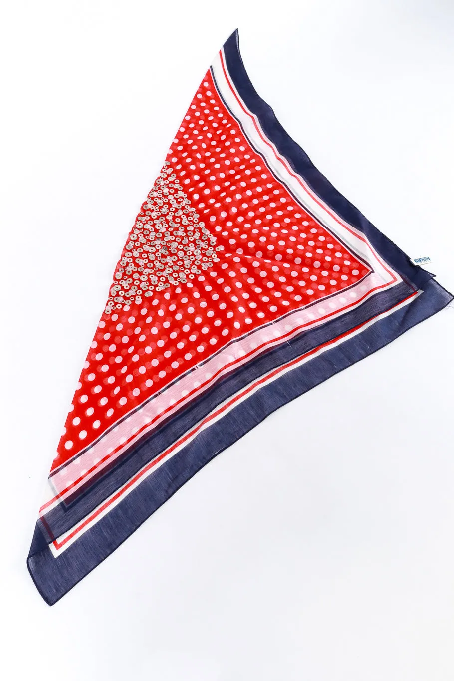 Polka Dot Rhinestone Head Scarf