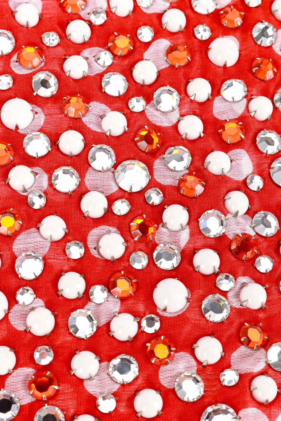 Polka Dot Rhinestone Head Scarf