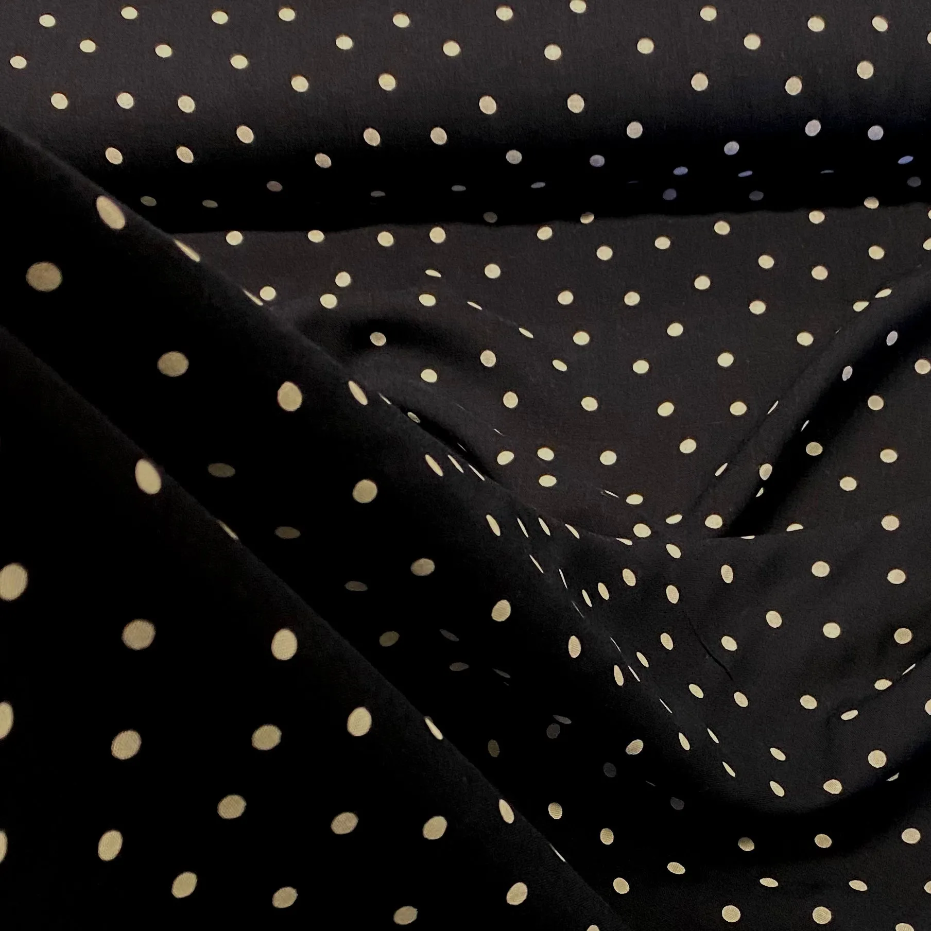 Polka Dot Viscose - Midnight