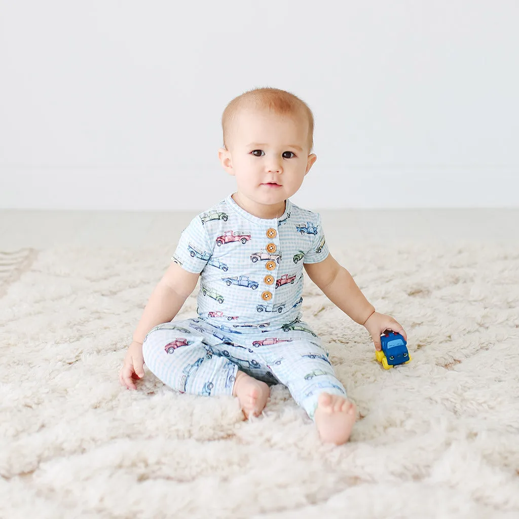 Posh Peanut Redford S/S Henley Romper