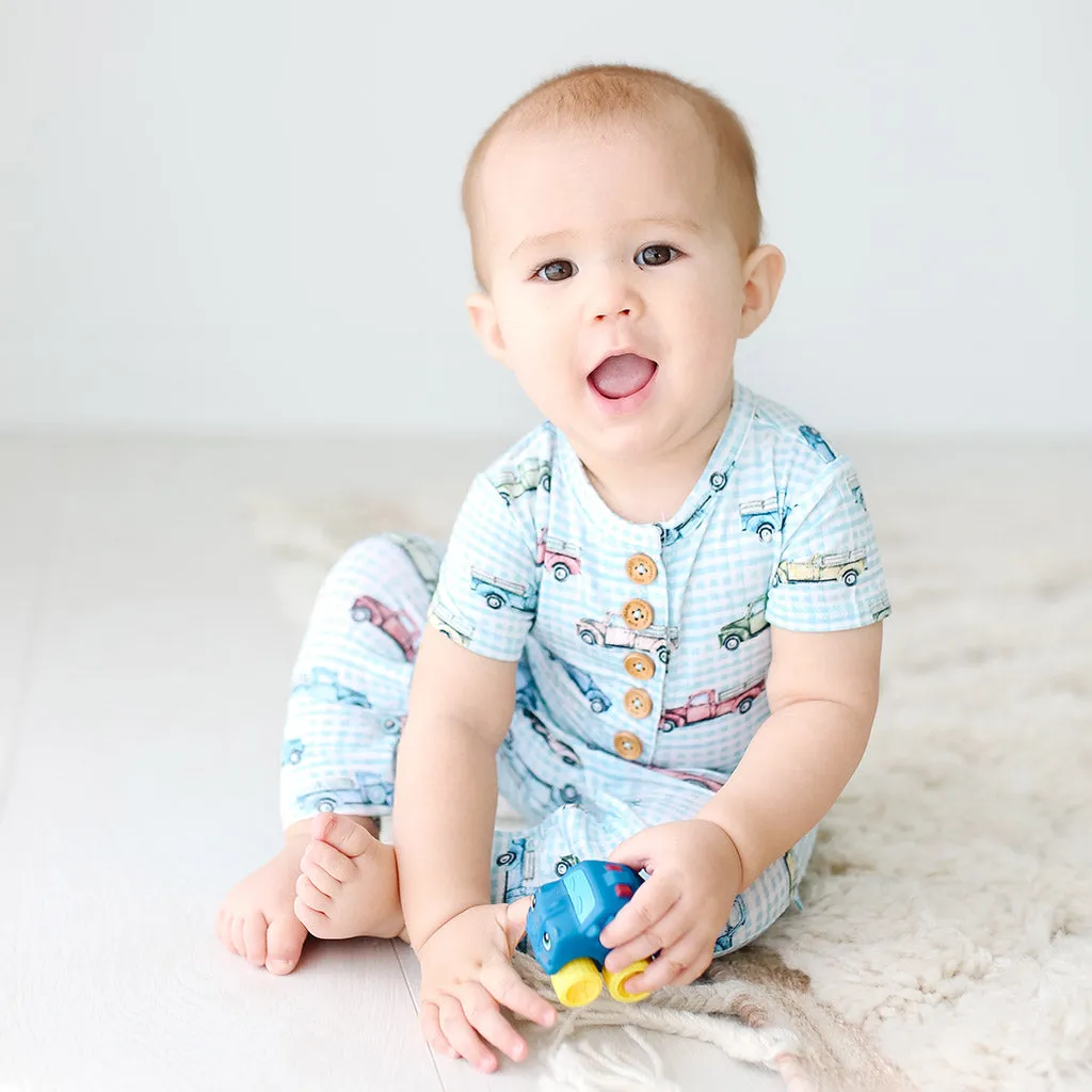 Posh Peanut Redford S/S Henley Romper