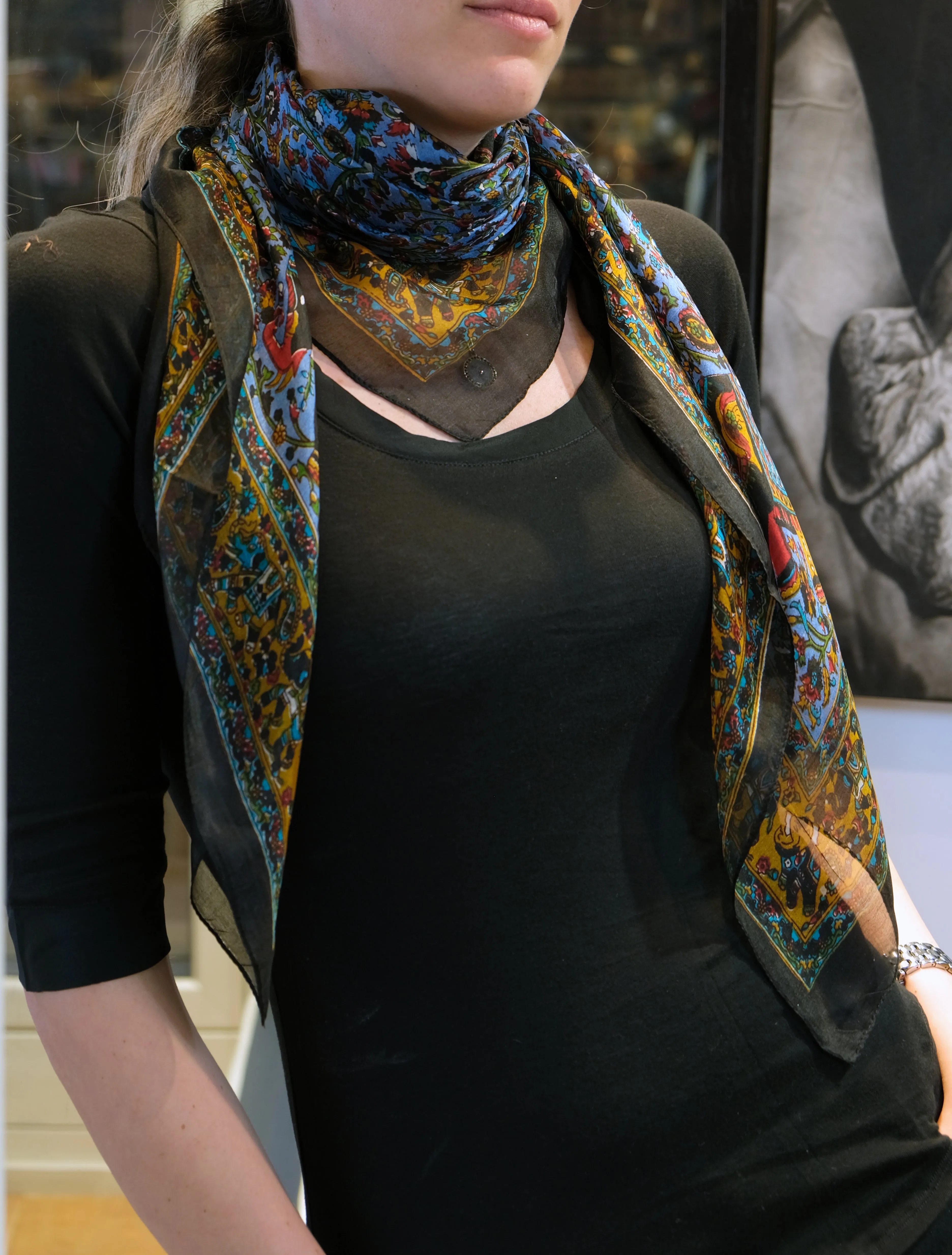 PRINTED SILK SCARF