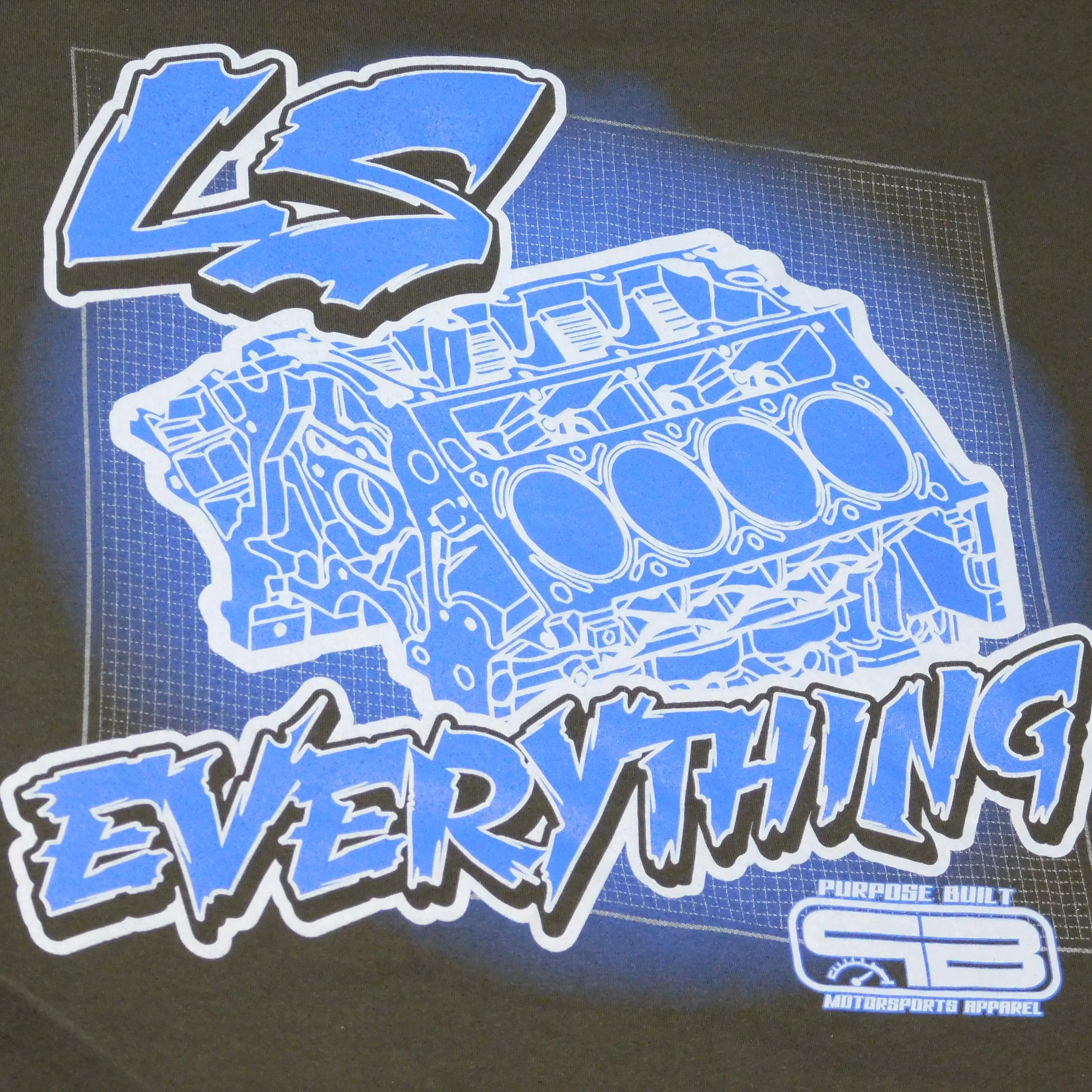 PURPOSE BUILT "BLUEPRINT" T-SHIRT GREY / BLUE