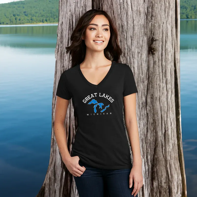 "5 Great Lakes" Women's V-Neck