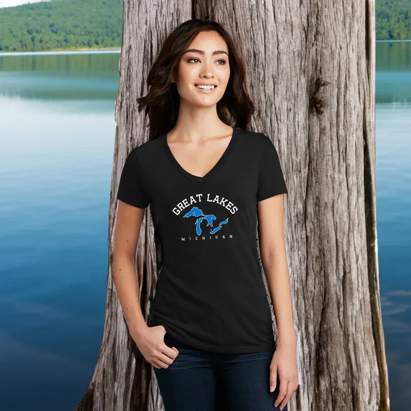 "5 Great Lakes" Women's V-Neck