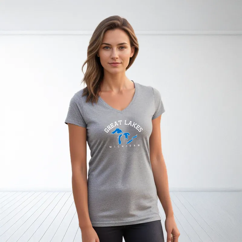 "5 Great Lakes" Women's V-Neck