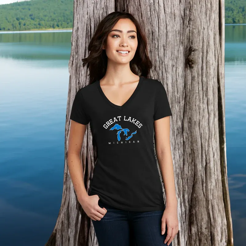 "5 Great Lakes" Women's V-Neck