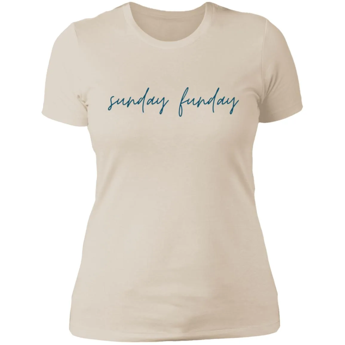 "Big Sunday Funday- NAVY" Ladies' Boyfriend T-Shirt