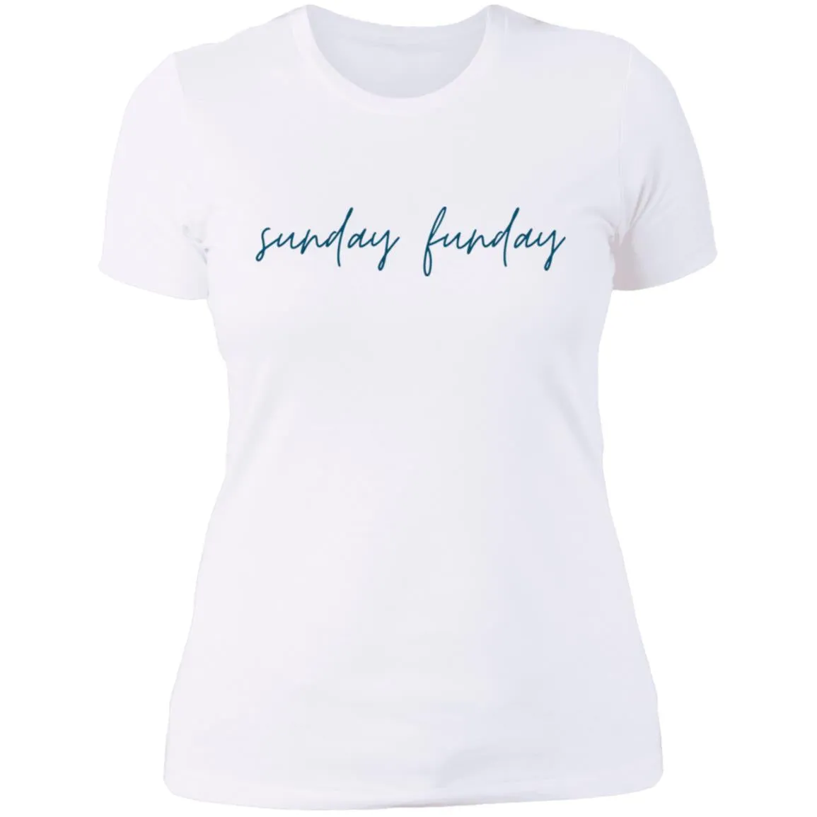 "Big Sunday Funday- NAVY" Ladies' Boyfriend T-Shirt