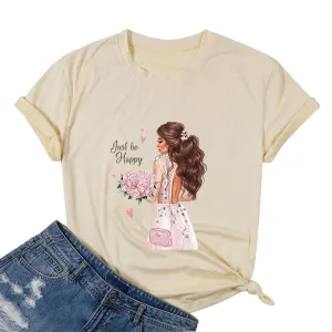 "Just Be Happy" Cotton Tee