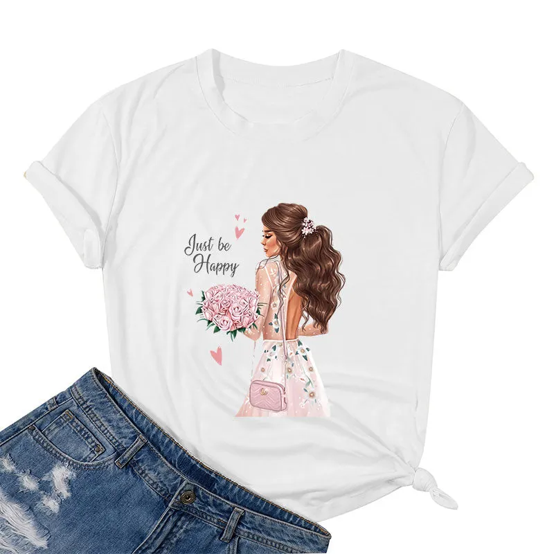 "Just Be Happy" Cotton Tee