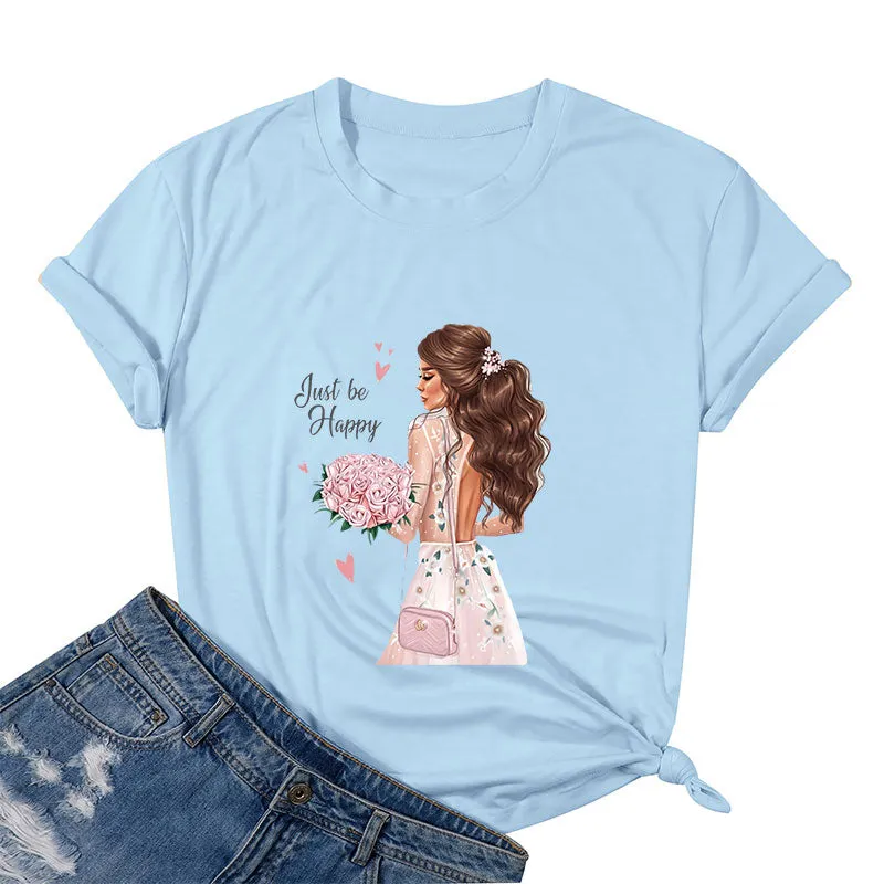 "Just Be Happy" Cotton Tee