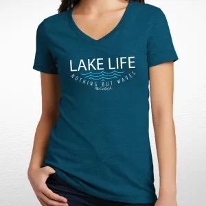 "Lake Life WAVES" Women's V-Neck