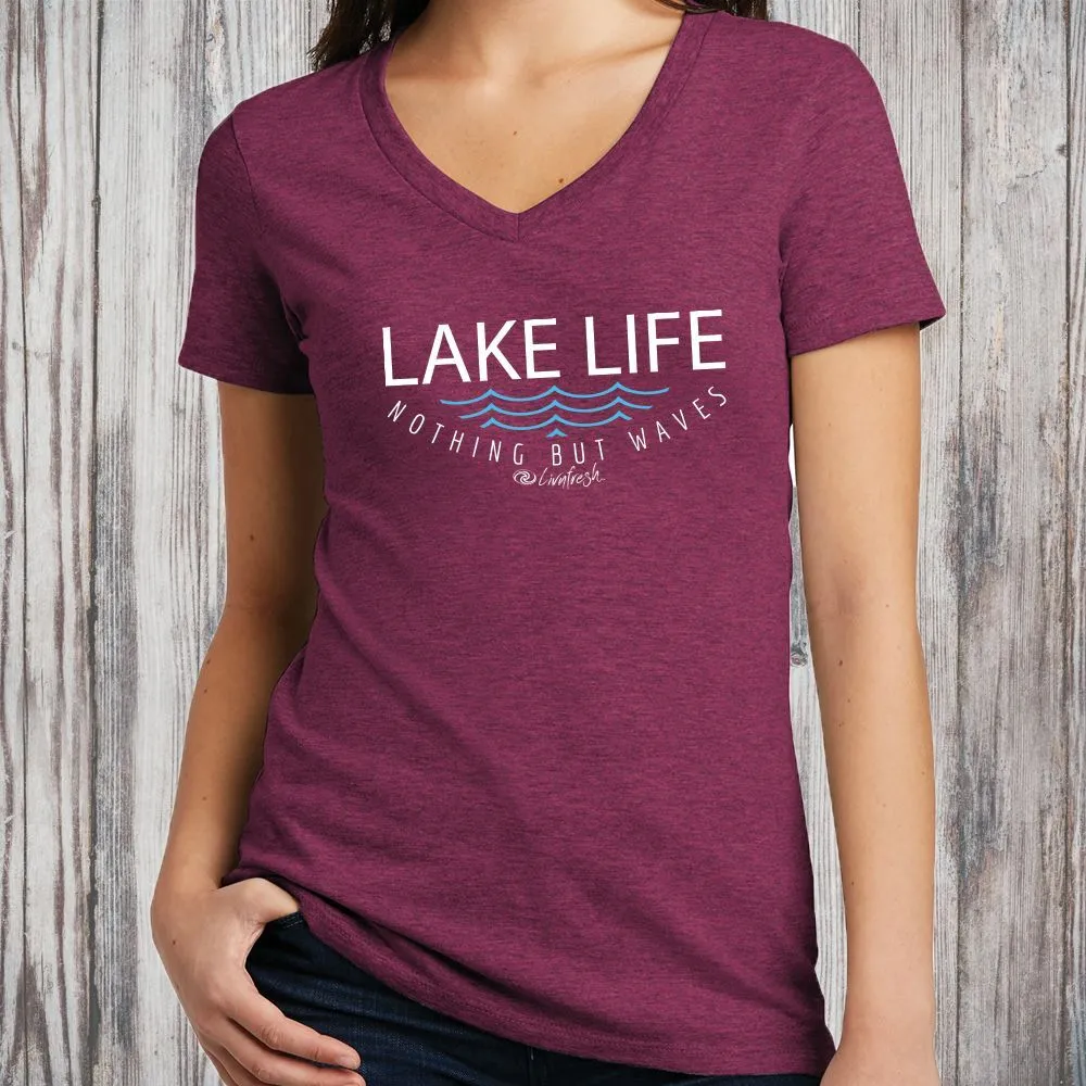 "Lake Life WAVES" Women's V-Neck