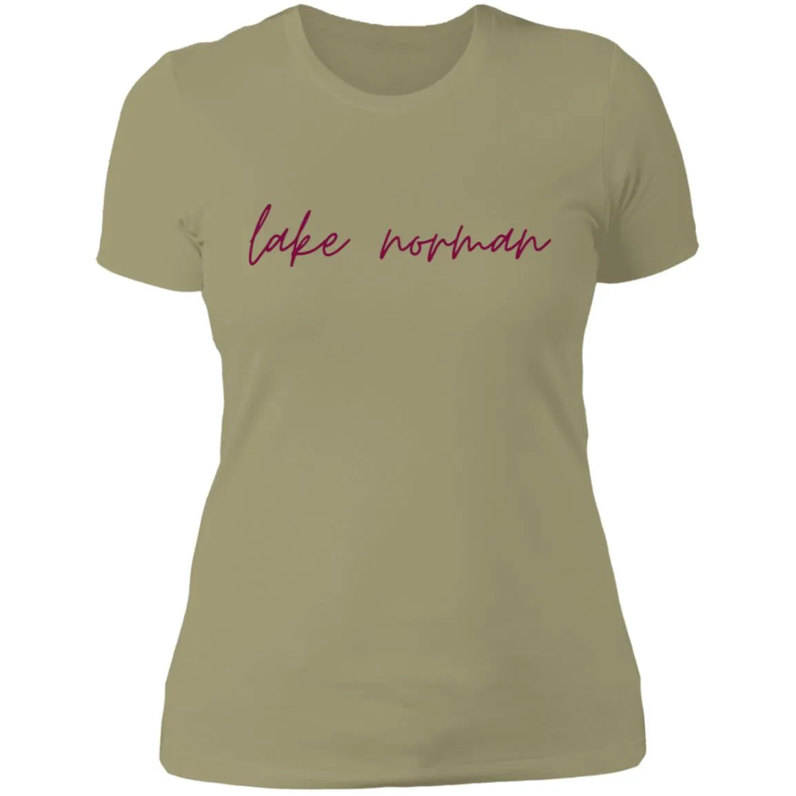"Lake Norman- BURGUNDY" Ladies' Boyfriend T-Shirt
