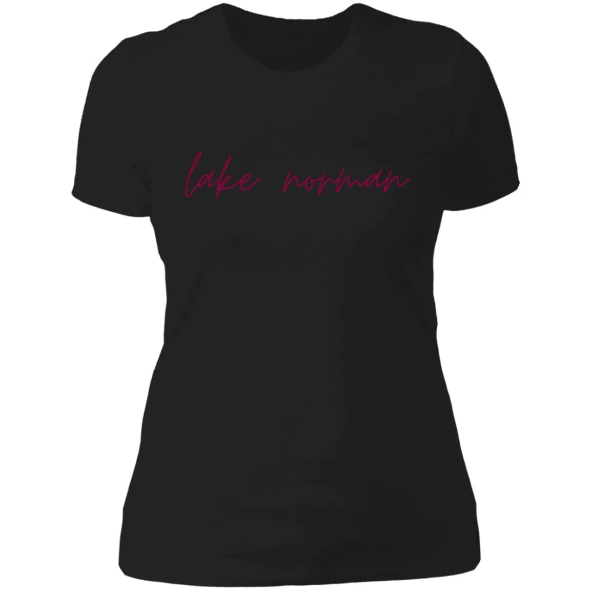 "Lake Norman- BURGUNDY" Ladies' Boyfriend T-Shirt