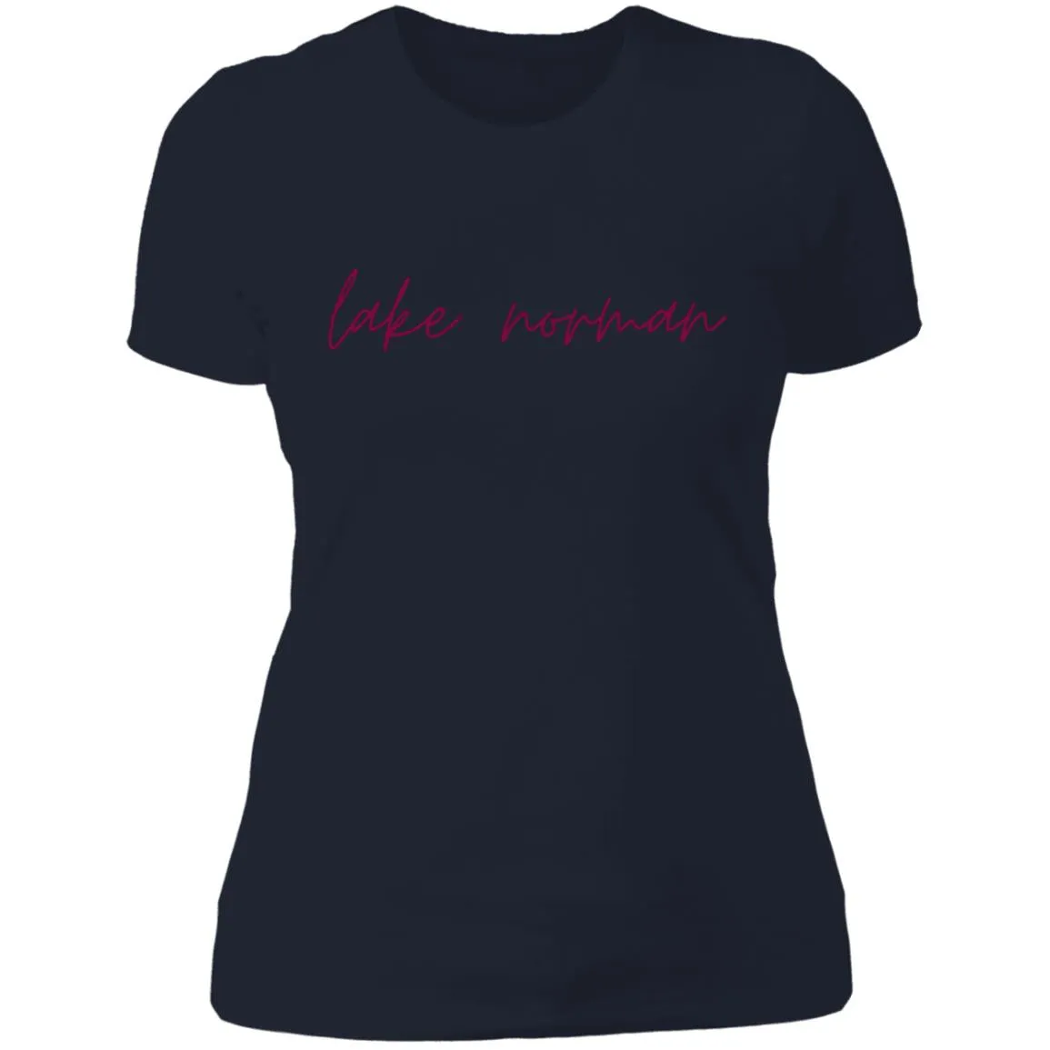 "Lake Norman- BURGUNDY" Ladies' Boyfriend T-Shirt