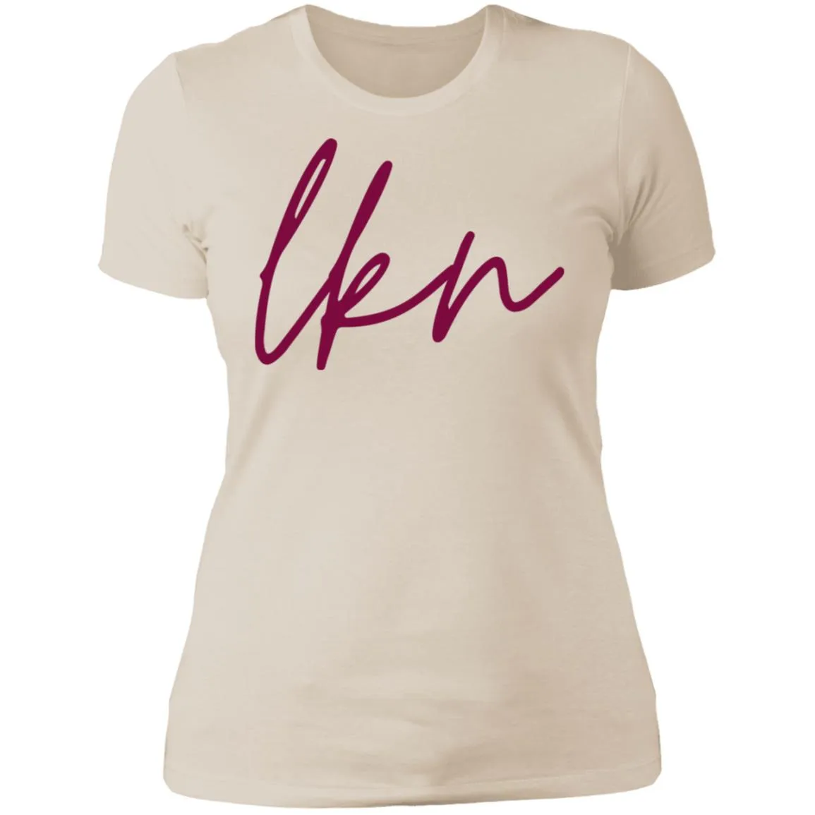 "LKN- BURGUNDY" Ladies' Boyfriend Tee