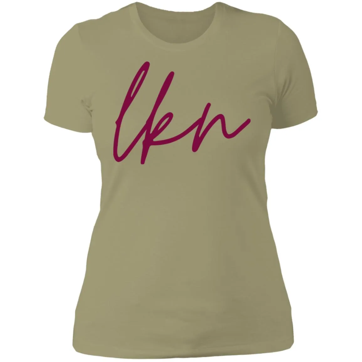 "LKN- BURGUNDY" Ladies' Boyfriend Tee