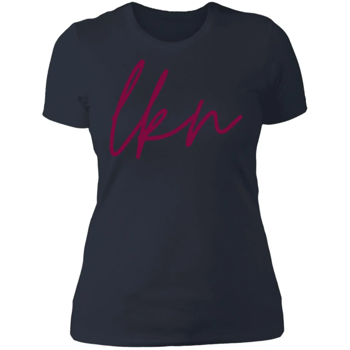 "LKN- BURGUNDY" Ladies' Boyfriend Tee