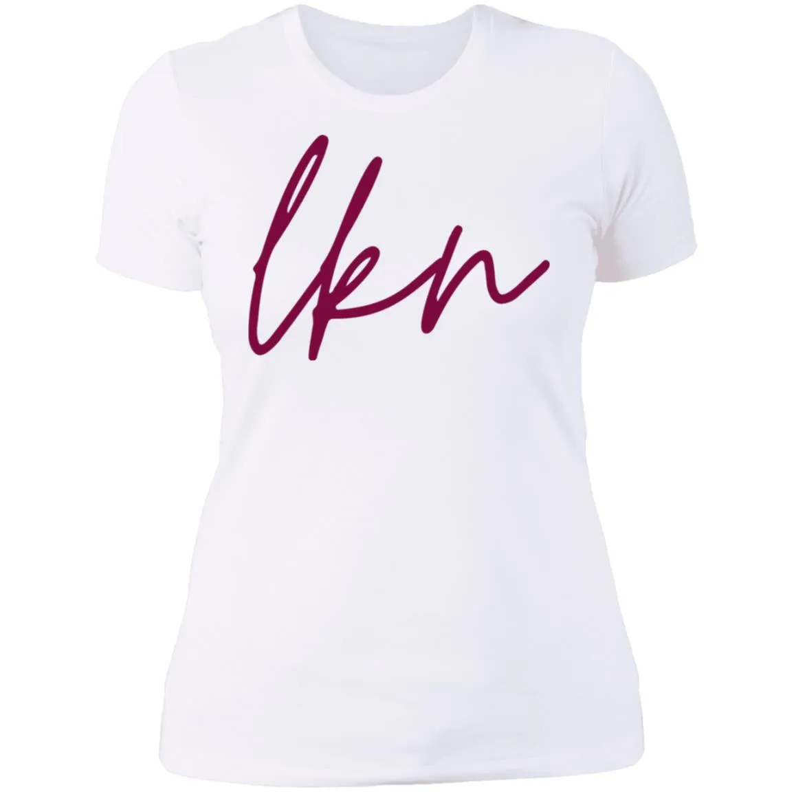 "LKN- BURGUNDY" Ladies' Boyfriend Tee